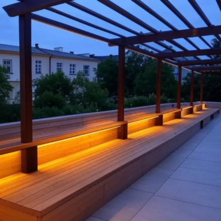 Pergola tarasowa z zadaszeniem