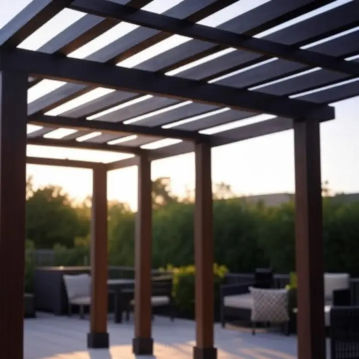 Przykład realizacji nowoczesnej pergoli tarasowej